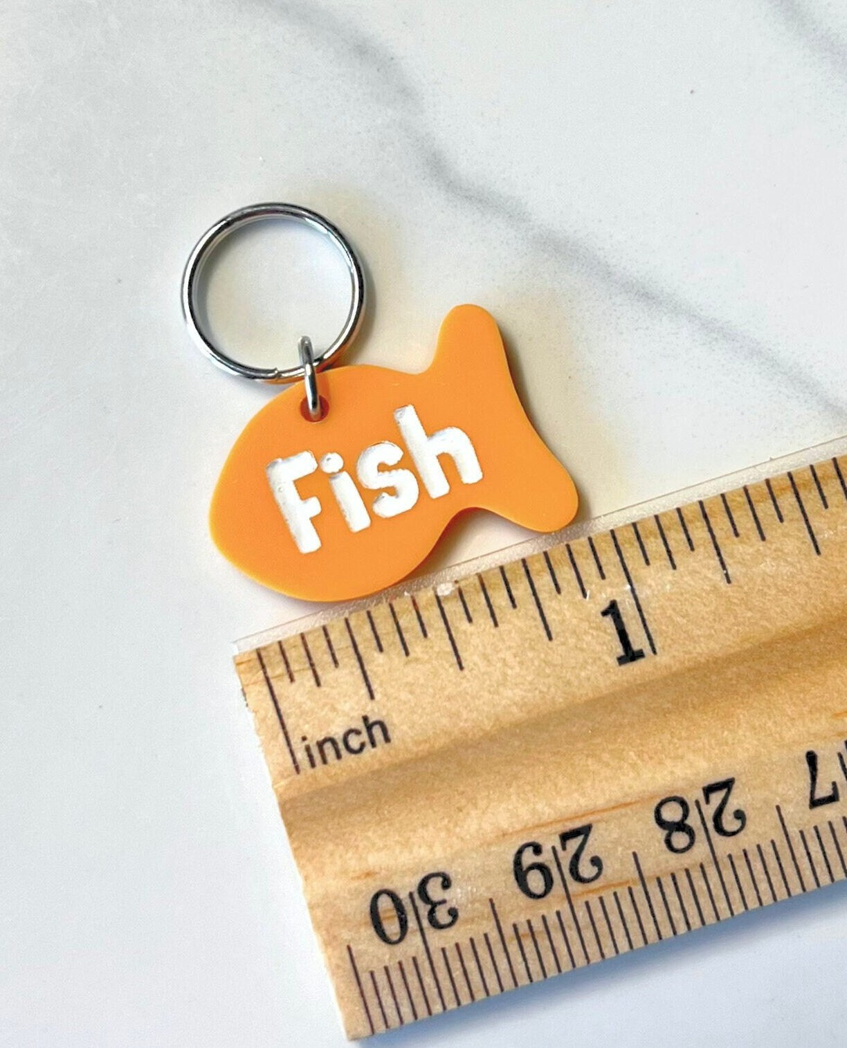 Custom Small Cat Tags, Fish Cat ID Tags, Engraved Cat Tag